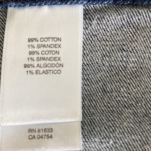 Kenneth Cole 10 pencil jean skirt blue pockets - Picture 11 of 11